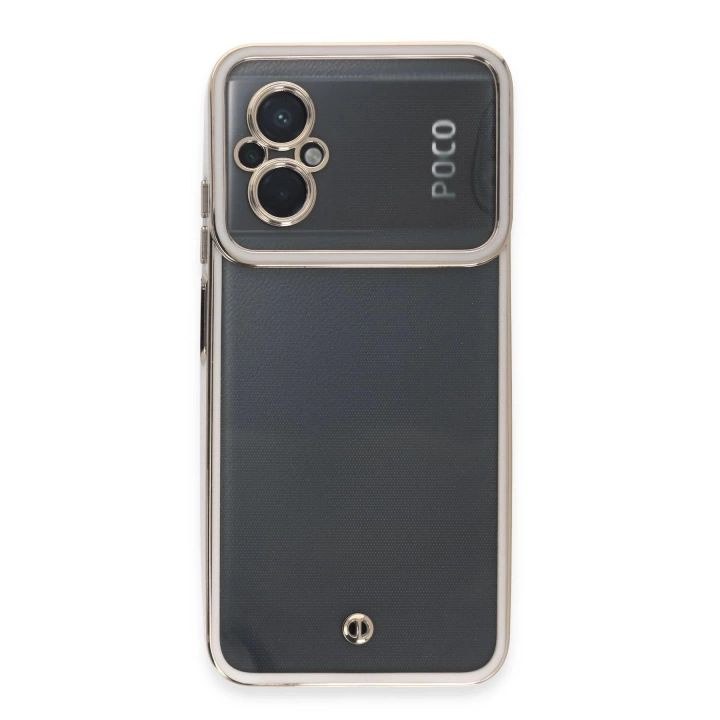 BFS  Xiaomi Poco M5 Kılıf Liva Lens Silikon - Beyaz