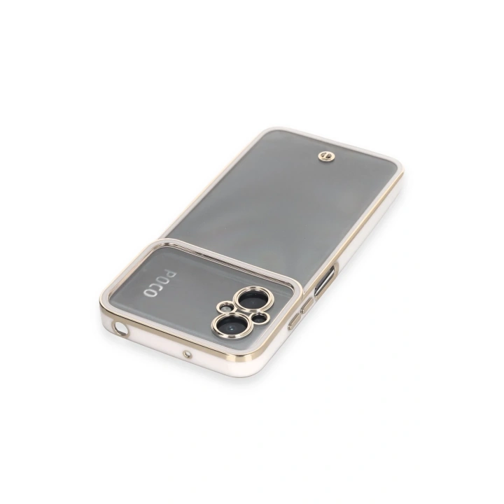 BFS  Xiaomi Poco M5 Kılıf Liva Lens Silikon - Beyaz