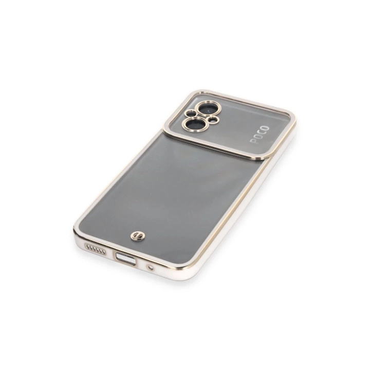 BFS  Xiaomi Poco M5 Kılıf Liva Lens Silikon - Beyaz