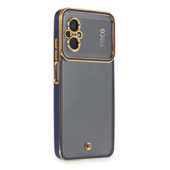 BFS  Xiaomi Poco M5 Kılıf Liva Lens Silikon - Mavi