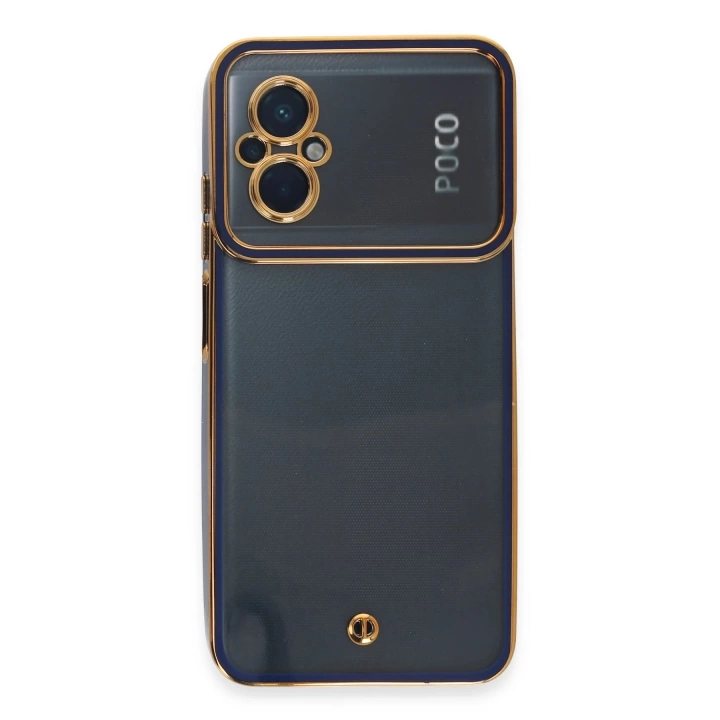 BFS Xiaomi Poco M5 Kılıf Liva Lens Silikon - Mavi