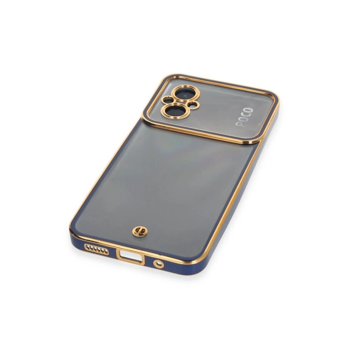 BFS  Xiaomi Poco M5 Kılıf Liva Lens Silikon - Mavi