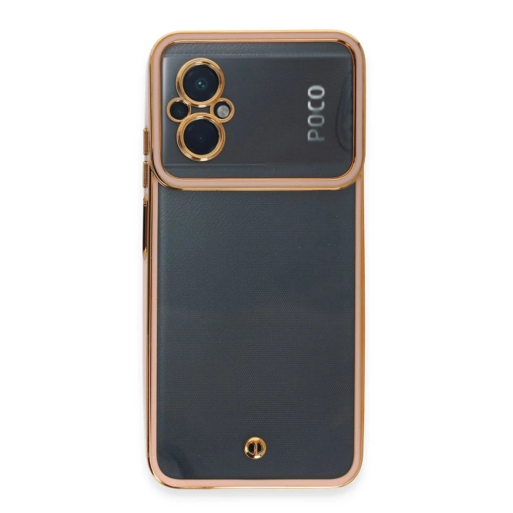 BFS  Xiaomi Poco M5 Kılıf Liva Lens Silikon - Rose