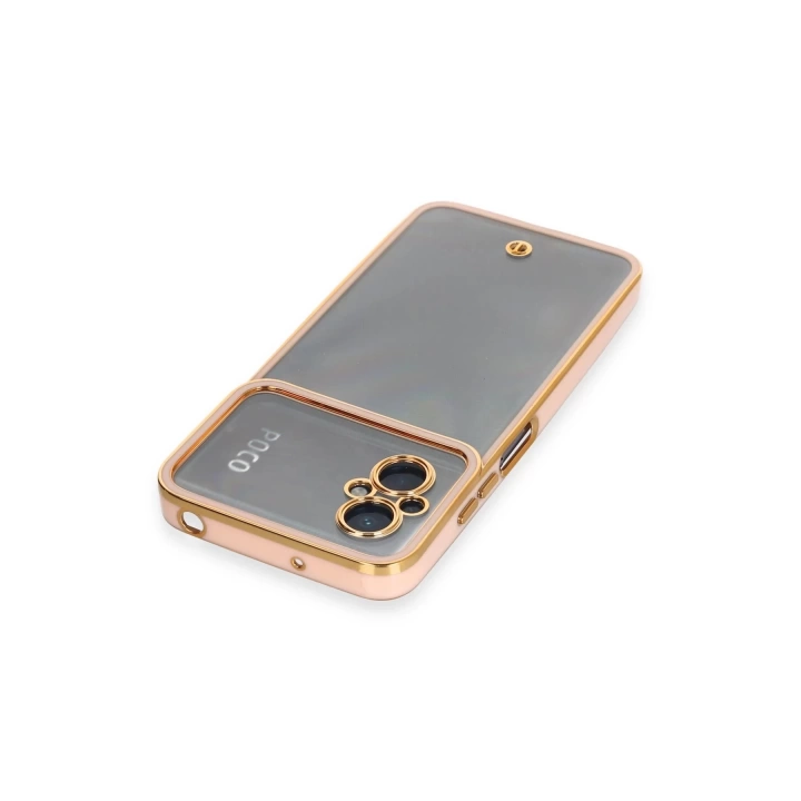 BFS Xiaomi Poco M5 Kılıf Liva Lens Silikon - Rose