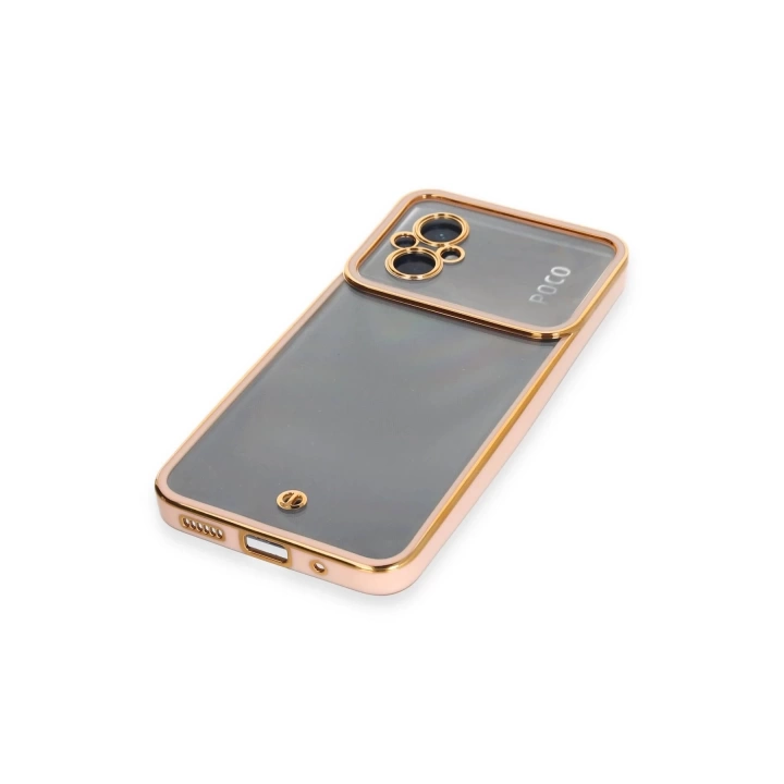 BFS  Xiaomi Poco M5 Kılıf Liva Lens Silikon - Rose
