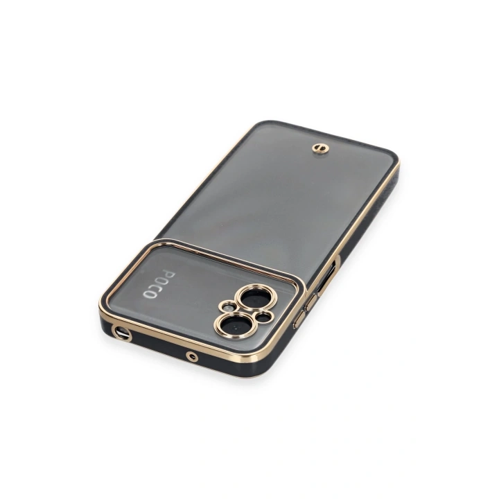 BFS  Xiaomi Poco M5 Kılıf Liva Lens Silikon - Siyah