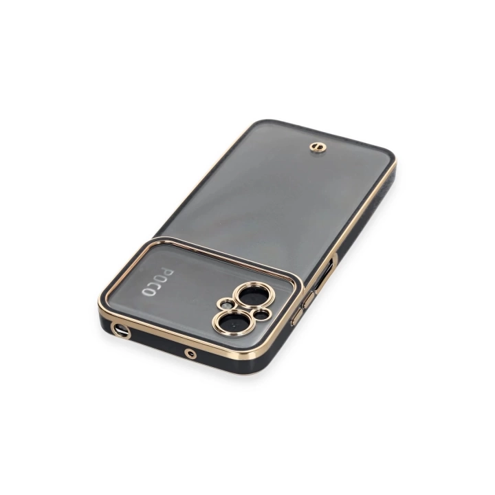 BFS  Xiaomi Poco M5 Kılıf Liva Lens Silikon - Siyah