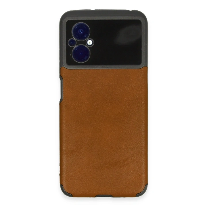 BFS  Xiaomi Poco M5 Kılıf Loop Deri Silikon - Kahverengi