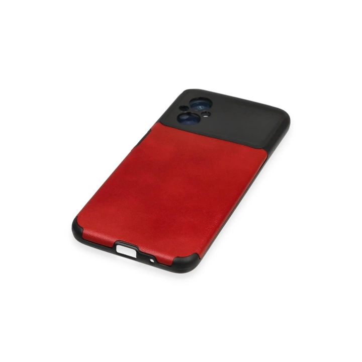 BFS  Xiaomi Poco M5 Kılıf Loop Deri Silikon - Kırmızı