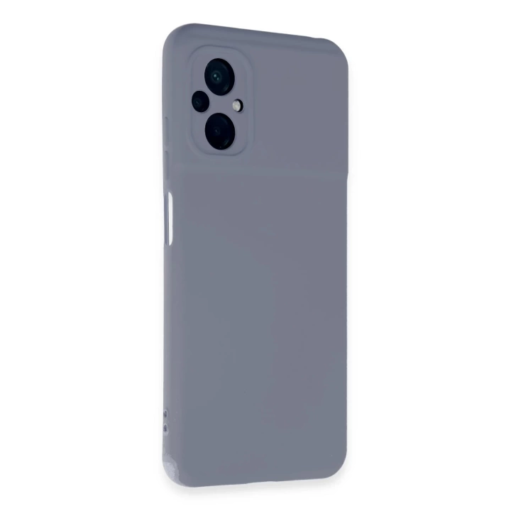 BFS  Xiaomi Poco M5 Kılıf Nano içi Kadife Silikon - Gri
