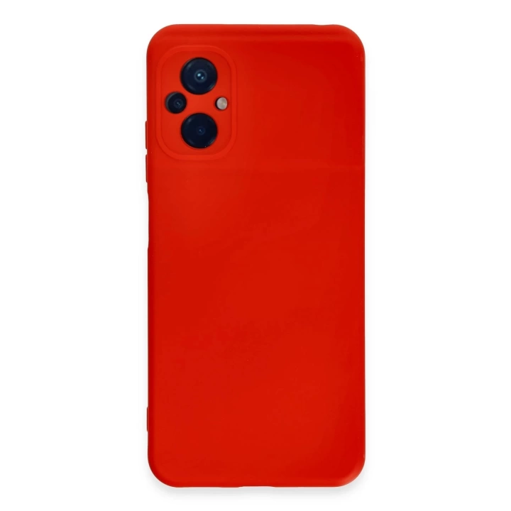 BFS Xiaomi Poco M5 Kılıf Nano içi Kadife Silikon - Kırmızı