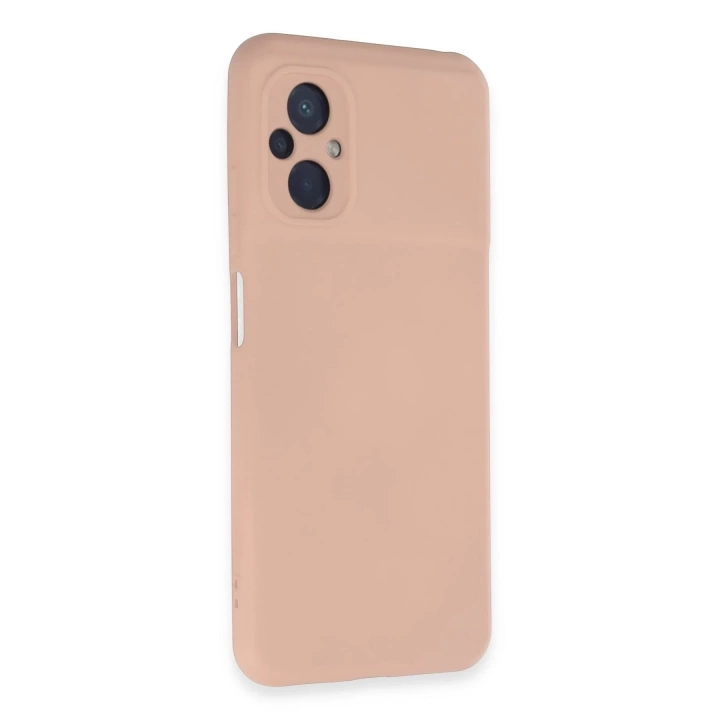 BFS  Xiaomi Poco M5 Kılıf Nano içi Kadife Silikon - Pudra
