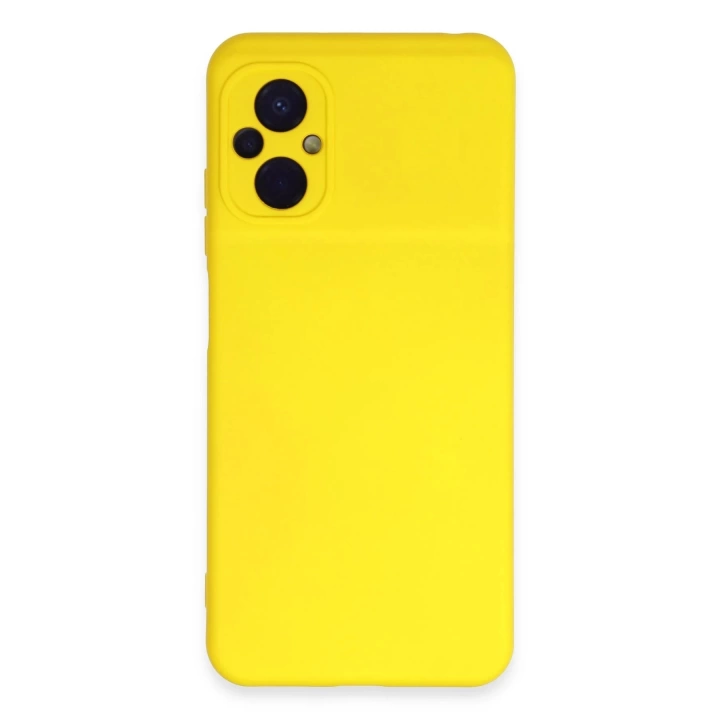 BFS  Xiaomi Poco M5 Kılıf Nano içi Kadife Silikon - Sarı