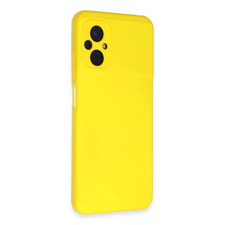 BFS  Xiaomi Poco M5 Kılıf Nano içi Kadife Silikon - Sarı