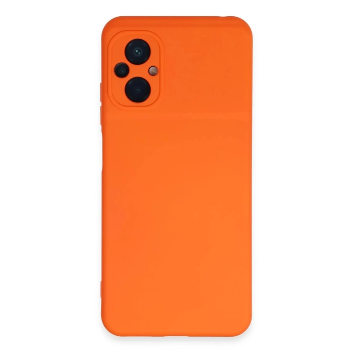 BFS Xiaomi Poco M5 Kılıf Nano içi Kadife Silikon - Turuncu
