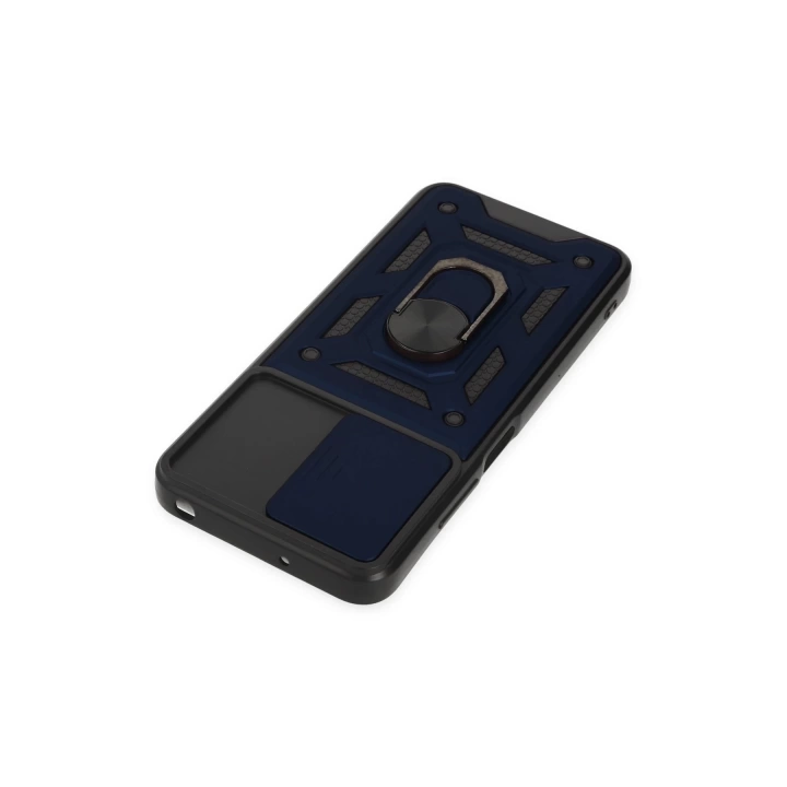 BFS  Xiaomi Poco M5 Kılıf Pars Lens Yüzüklü Silikon - Lacivert