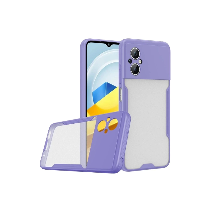 BFS  Xiaomi Poco M5 Kılıf Platin Silikon - Lila