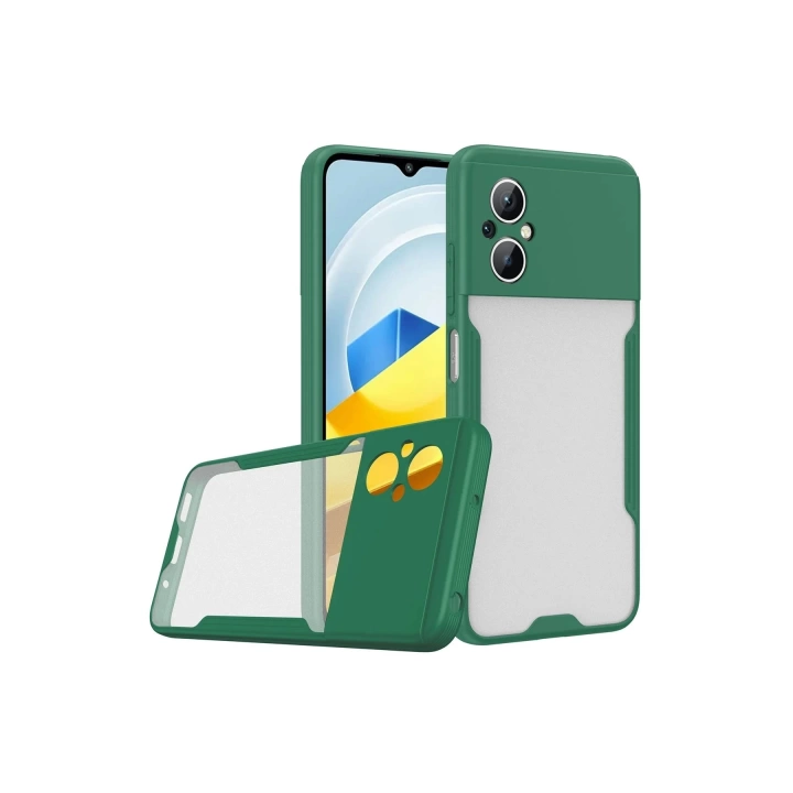 BFS  Xiaomi Poco M5 Kılıf Platin Silikon - Yeşil