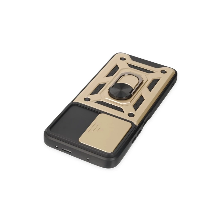BFS  Xiaomi Poco X3 GT Kılıf Pars Lens Yüzüklü Silikon - Gold