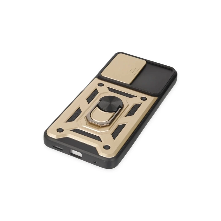 BFS  Xiaomi Poco X3 GT Kılıf Pars Lens Yüzüklü Silikon - Gold