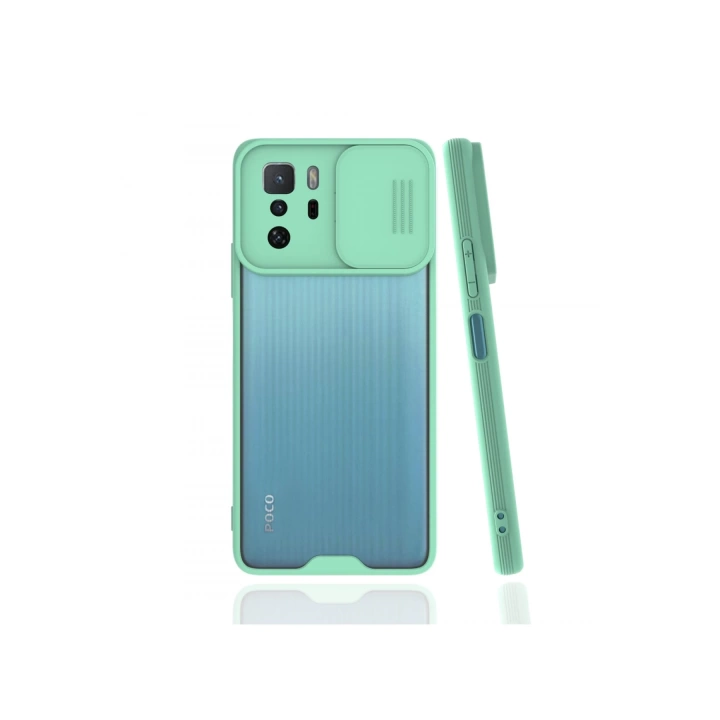 BFS  Xiaomi Poco X3 GT Kılıf Platin Kamera Koruma Silikon - Açık Yeşil