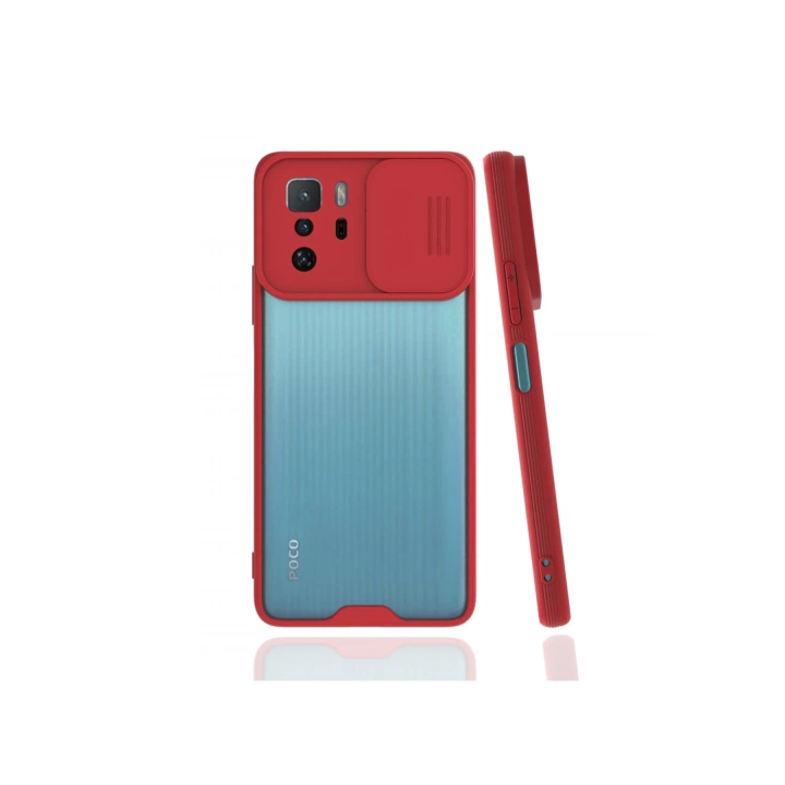 BFS  Xiaomi Poco X3 GT Kılıf Platin Kamera Koruma Silikon - Kırmızı