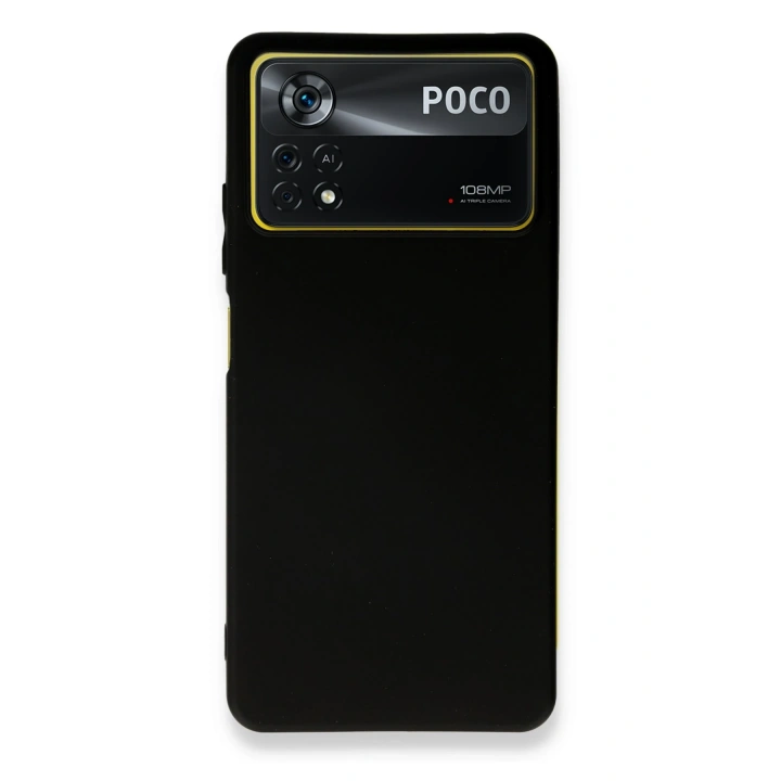 BFS  Xiaomi Poco X4 Pro 5G Kılıf First Silikon - Siyah
