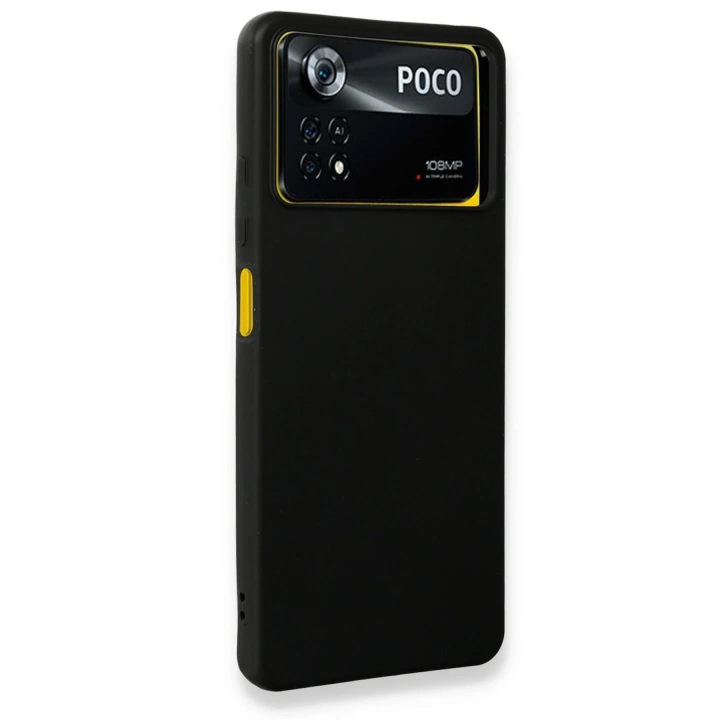 BFS  Xiaomi Poco X4 Pro 5G Kılıf First Silikon - Siyah