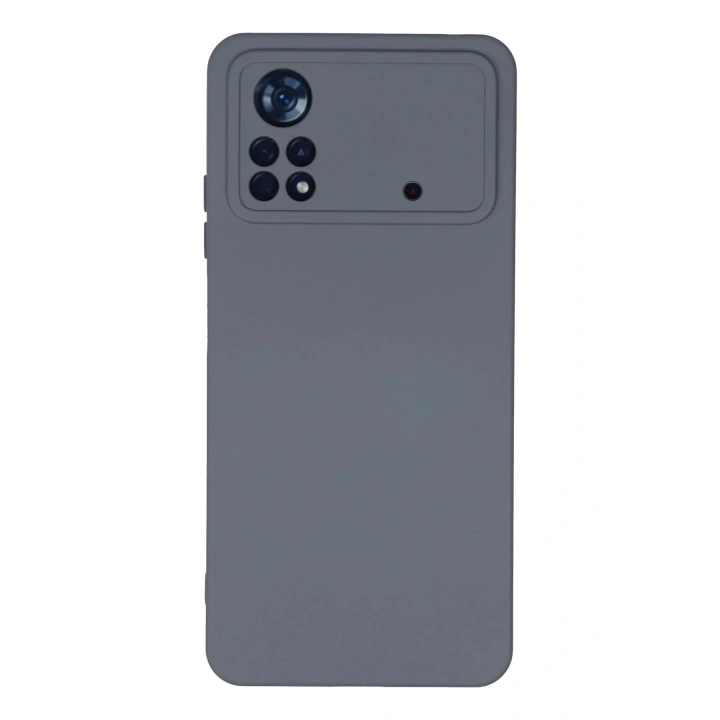 BFS Xiaomi Poco X4 Pro 5G Kılıf Nano içi Kadife Silikon - Gri