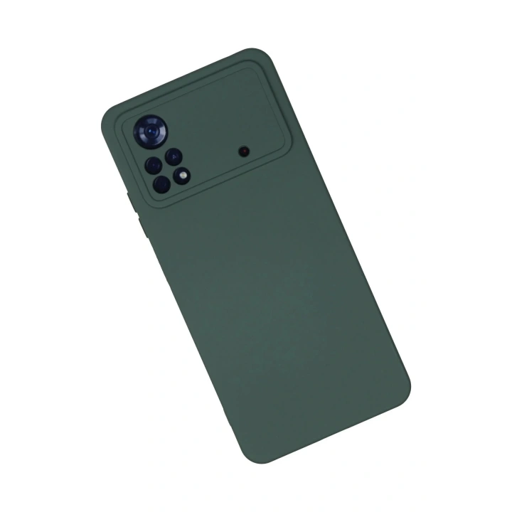 BFS Xiaomi Poco X4 Pro 5G Kılıf Nano içi Kadife Silikon - Koyu Yeşil