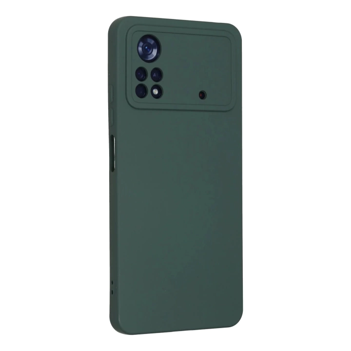 BFS  Xiaomi Poco X4 Pro 5G Kılıf Nano içi Kadife Silikon - Koyu Yeşil