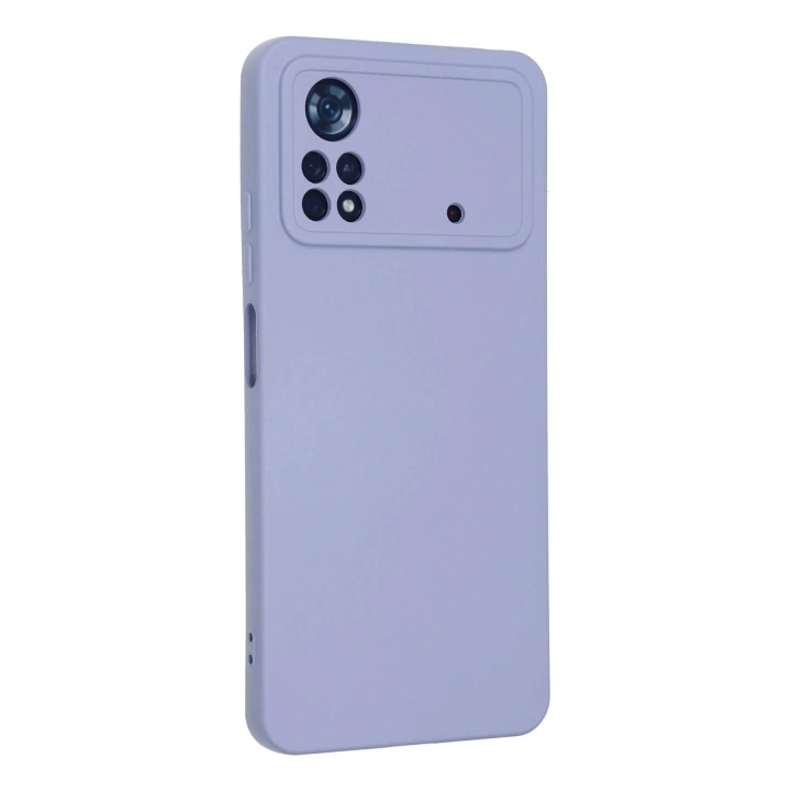 BFS Xiaomi Poco X4 Pro 5G Kılıf Nano içi Kadife Silikon - Lila
