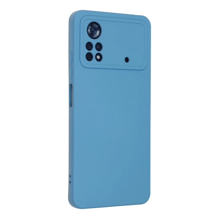BFS  Xiaomi Poco X4 Pro 5G Kılıf Nano içi Kadife Silikon - Mavi