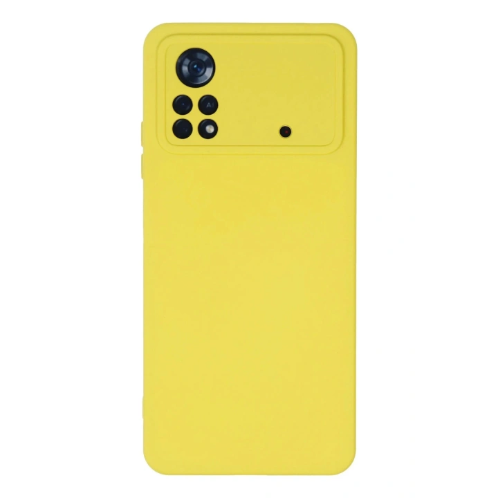 BFS Xiaomi Poco X4 Pro 5G Kılıf Nano içi Kadife Silikon - Sarı