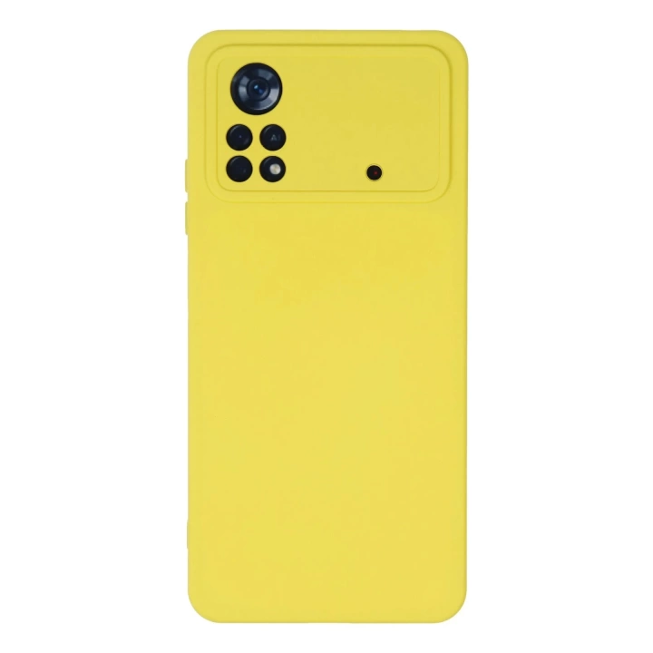 BFS  Xiaomi Poco X4 Pro 5G Kılıf Nano içi Kadife Silikon - Sarı