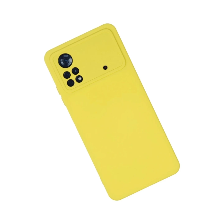 BFS  Xiaomi Poco X4 Pro 5G Kılıf Nano içi Kadife Silikon - Sarı