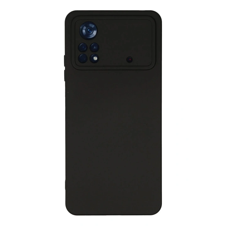 BFS Xiaomi Poco X4 Pro 5G Kılıf Nano içi Kadife Silikon - Siyah