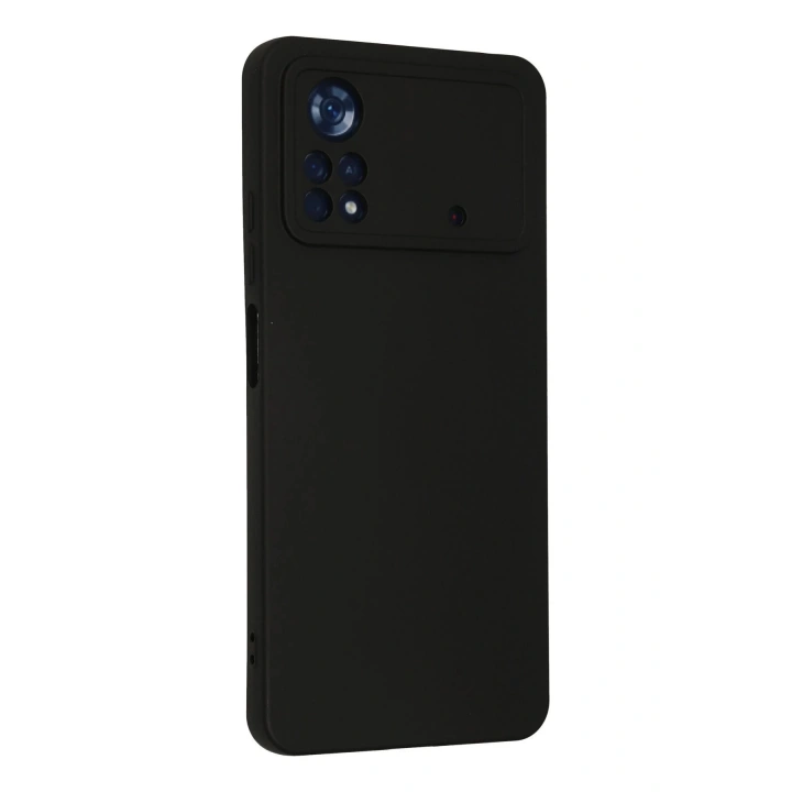 BFS Xiaomi Poco X4 Pro 5G Kılıf Nano içi Kadife Silikon - Siyah
