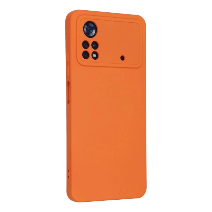 BFS  Xiaomi Poco X4 Pro 5G Kılıf Nano içi Kadife Silikon - Turuncu