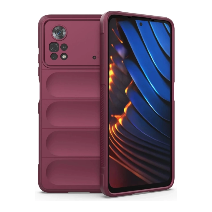 BFS  Xiaomi Poco X4 Pro 5G Kılıf Optimum Silikon - Bordo