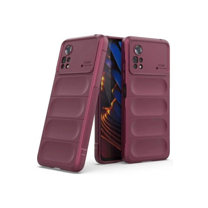 BFS  Xiaomi Poco X4 Pro 5G Kılıf Optimum Silikon - Bordo