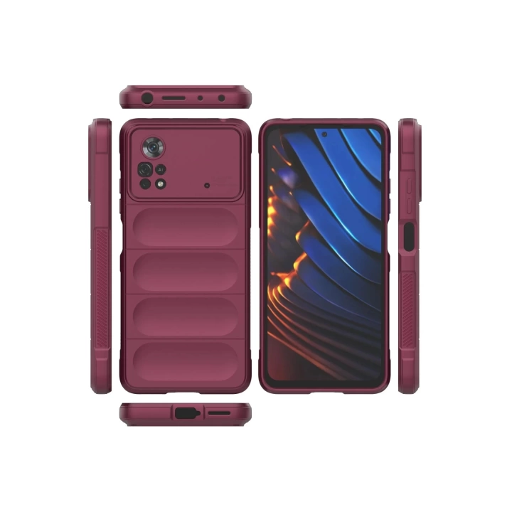 BFS  Xiaomi Poco X4 Pro 5G Kılıf Optimum Silikon - Bordo