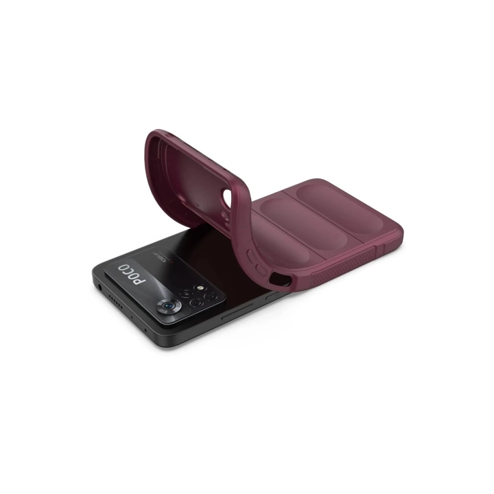 BFS  Xiaomi Poco X4 Pro 5G Kılıf Optimum Silikon - Bordo