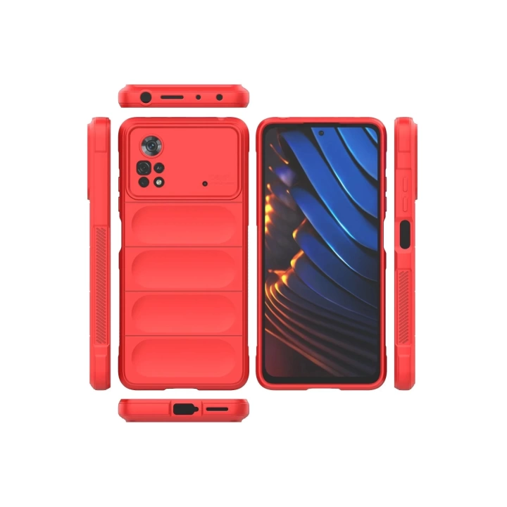 BFS  Xiaomi Poco X4 Pro 5G Kılıf Optimum Silikon - Kırmızı