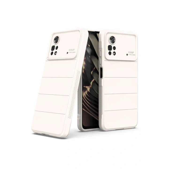 BFS Xiaomi Poco X4 Pro 5G Kılıf Optimum Silikon - Krem