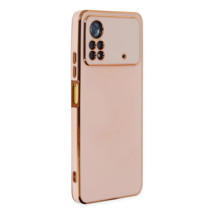 BFS Xiaomi Poco X4 Pro 5G Kılıf Volet Silikon - Pembe