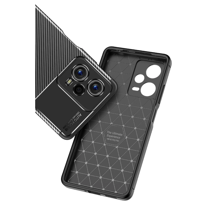 BFS  Xiaomi Poco X5 5G Kılıf Auto Focus Karbon Kapak - Siyah