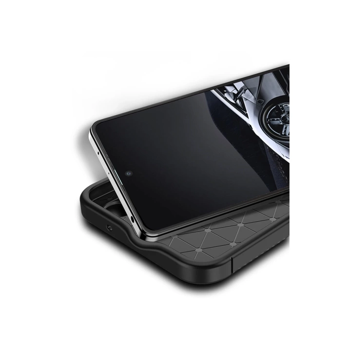 BFS  Xiaomi Poco X5 5G Kılıf Auto Focus Karbon Kapak - Siyah