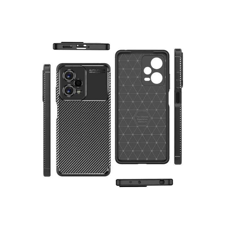 BFS  Xiaomi Poco X5 5G Kılıf Auto Focus Karbon Kapak - Siyah