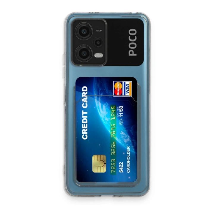 BFS  Xiaomi Poco X5 5G Kılıf Kart Şeffaf Silikon - Şeffaf